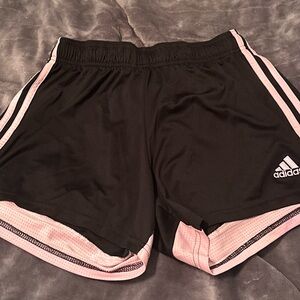 Adidas Women's Black and Pink Shorts